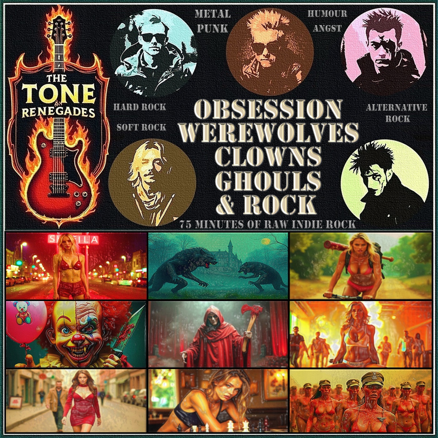 OBSESSION, WEREWOLVES, CLOWNS, GHOULS & ROCK
